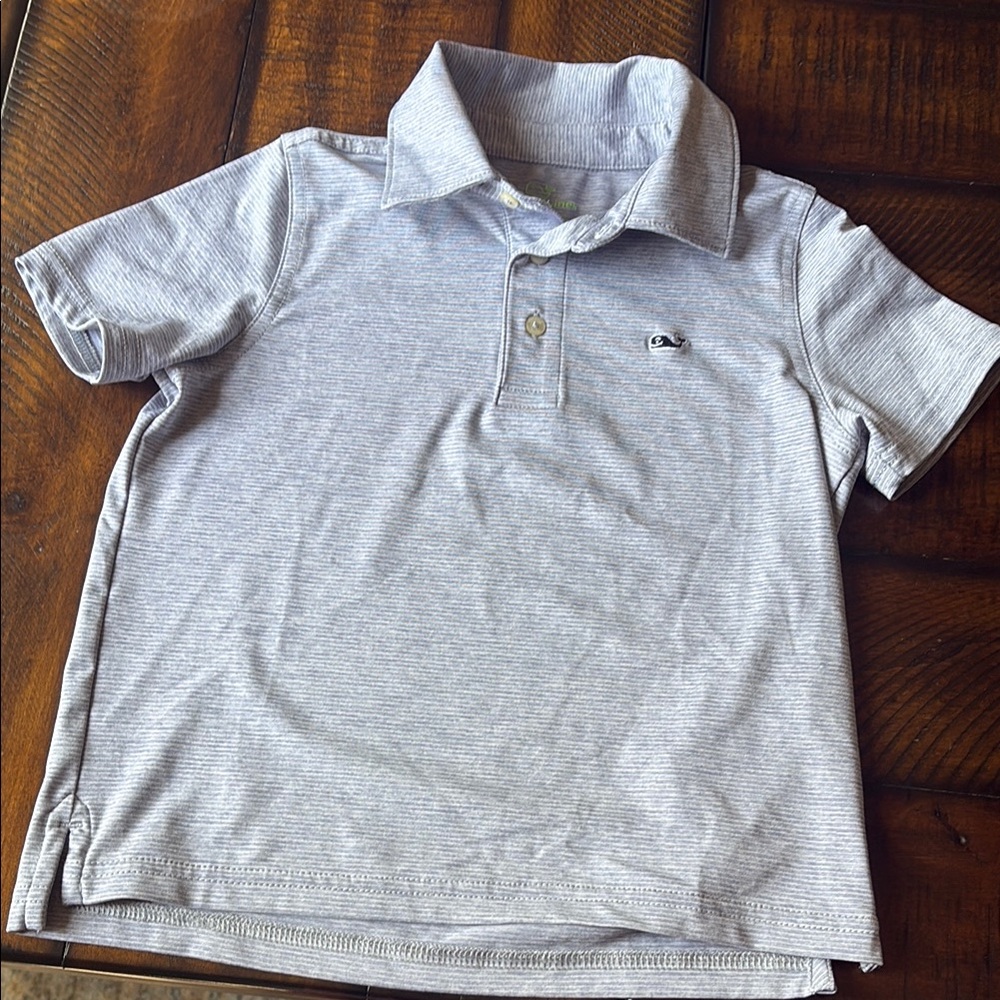 Vineyard Vines Gray Polo Essential Cotton Blend